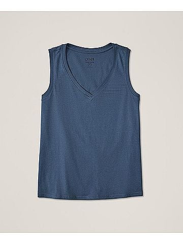 Pact French Navy Softspun V-Neck Tank (view 1)