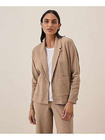 Pact Sesame Heather Airplane Relaxed Blazer (view 2)