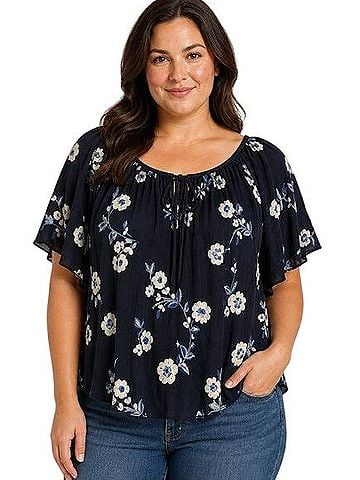 Karen Kane Bali Flutter Slv Top T-Shirt (view 1)