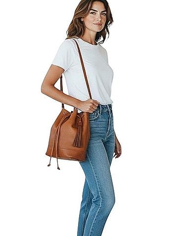 Madewell Lafayette Leather Bucket Bag (view 1)