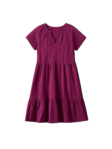 Pact Sangria Coastal Double Gauze Breezy Dress (view 1)