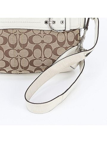 Coach Coach Signature Leather Canvas 2-Way Shoulder Bag, Handbag, Tote Bag for Women (view 2)