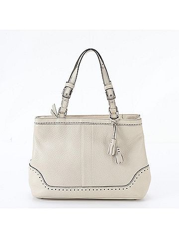 Coach Coach Tassel Charm 5055 Leather Tote Bag Shoulder Handbag Silver Hardware Women's (view 1)