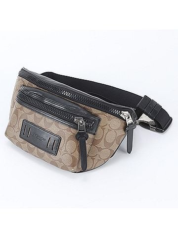 Coach Coach Signature Leather 2-Way Body Bag (Body Bag, Waist Pouch, Shoulder Tote Bag) - Men's (view 1)