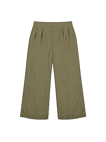 Pact Khaki Green Canopy Linen Blend Pleated Trouser (view 1)