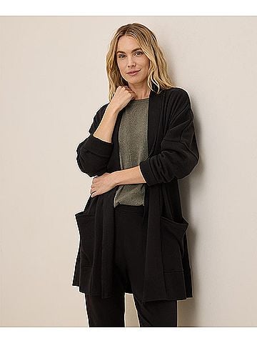 Pact Black Airplane Wrap Cardigan (view 2)