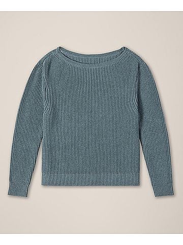 Pact River Rock Heather Luxe Knit Boatneck Sweater (view 1)