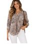 Torrid 100% Polyester Animal Print Multi Color Long Sleeve Blouse Size 1X - photo 1