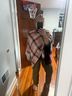 Ann Taylor Plaid Pink Green White Burgundy Jacket One size - photo 8