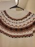 Madison + Hudson Fair Isle White Brown Black Gray Pullover Sweater Size M - photo 3