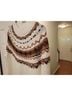 Madison + Hudson Fair Isle White Brown Black Gray Pullover Sweater Size M - photo 4