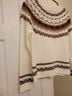 Madison + Hudson Fair Isle White Brown Black Gray Pullover Sweater Size M - photo 10