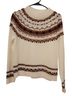 Madison + Hudson Fair Isle White Brown Black Gray Pullover Sweater Size M - photo 1