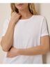 Pact White Luxe Stretch Jersey Slim Tee Size S - photo 3