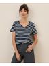 Pact Monterey Stripe Softspun V-Neck Tee Size M - photo 2