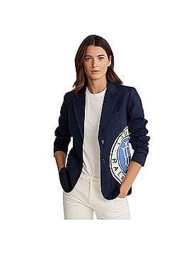 Lauren by Ralph Lauren Large Logo Stretch Cotton Canvas Blazer Blazer (view 2)