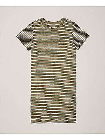 Pact Costa Mesa Stripe Softspun Tee Dress (view 1)