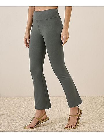 Pact Castor Green On the Go-To Cropped Bootcut Legging (view 2)