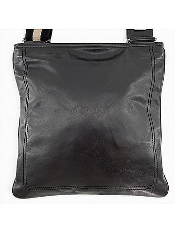 Bally BALLY TAISTEN-MD Trainspotting Bally Stripe Leather Shoulder Bag, Black, Swiss Made, Men's (view 2)