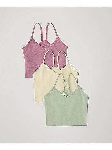 Pact Summer Lovin' Everyday Shelf Bra Cropped Camisole 3-Pack (view 1)