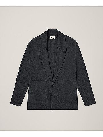 Pact Charcoal Heather Airplane Relaxed Blazer (view 1)
