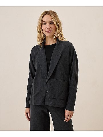 Pact Charcoal Heather Airplane Relaxed Blazer (view 2)