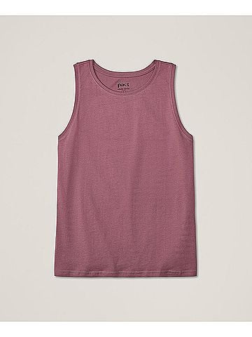 Pact Mauve Softspun High Neck Tank (view 1)