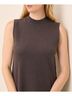 Pact Chocolate Heather Airplane Mock Neck Shell Size S - photo 3