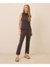 Pact Chocolate Heather Airplane Mock Neck Shell Size S - photo 4