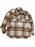 Love Tree 100% Polyester Plaid Brown Ivory Blue Jacket Size L - photo 1