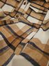 Love Tree 100% Polyester Plaid Brown Ivory Blue Jacket Size L - photo 5