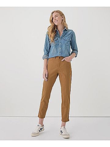 Pact Camel Stretch Twill Denim Slim Straight Pant (view 2)