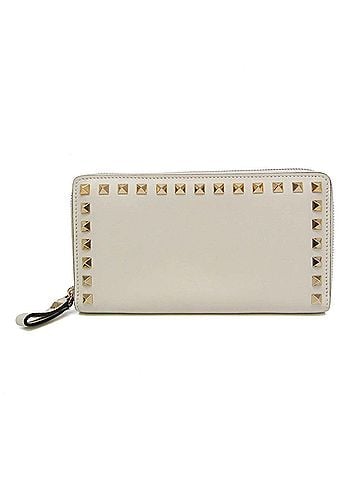 Valentino Garavani Valentino Garavani Lock Studs Wallet IW2P0079BOL Women,Men Calfskin Long Wallet (bi-fold) Off-white (view 1)