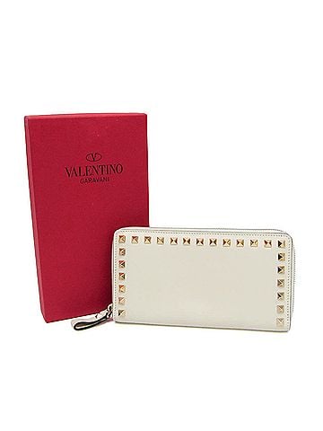 Valentino Garavani Valentino Garavani Lock Studs Wallet IW2P0079BOL Women,Men Calfskin Long Wallet (bi-fold) Off-white (view 2)