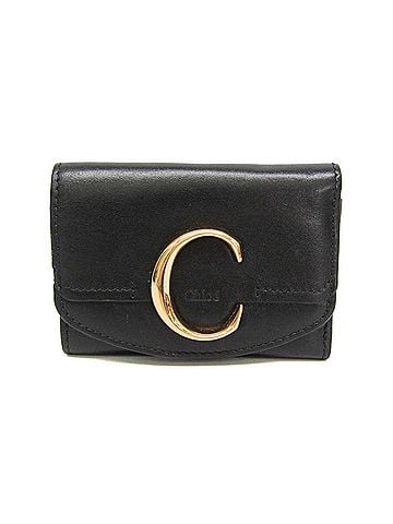 Chloé Chloé C Small Trifold Wallet Women's Leather Wallet (tri-fold) Black (view 1)