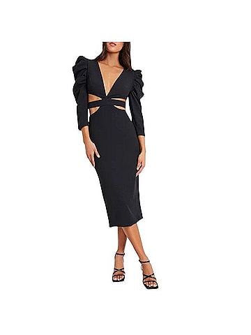 PatBO Cutout V-Neck Midi Sheath Dress Cocktail Dress (view 1)