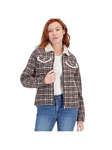 Nautica Jeans Plaid Sherpa-Lined Trucker Jacket Coat (view 1)