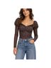 Maeve Damask Black Red Blouse Size S - photo 1