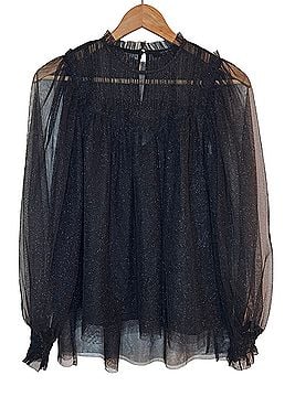 ALLSAINTS perri tulle Long Sleeve Blouse (view 2)