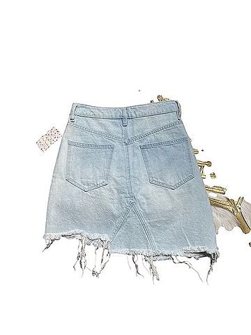 We the Free Tidal Wave Denim Skirt (view 2)