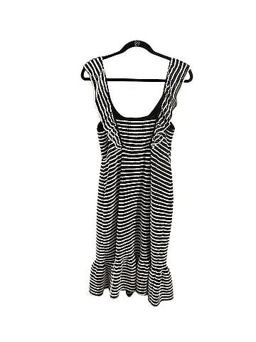 BCBGMAXAZRIA Striped Bodycon Flounce Dress Cocktail Dress (view 2)