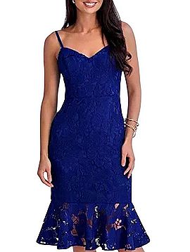 Siena Lace Flounce Midi Dress Cocktail Dress (view 1)