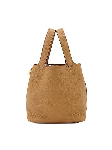 Piko Piko Hermes Picotin Lock 22 MM Handbag, Taurillon Clemence Leather, Biscuit Pattern, U Stamp, Gold Hardware. (view 1)
