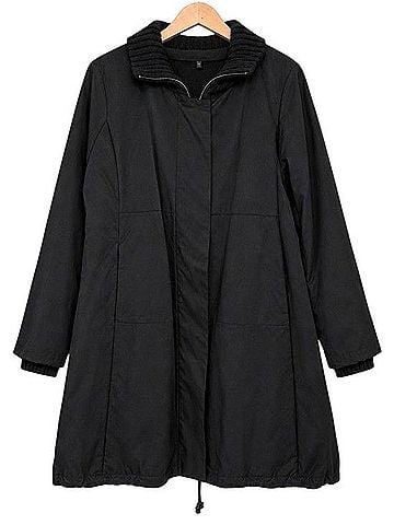 Eileen Fisher Stand Collar A-Line Coat (view 1)