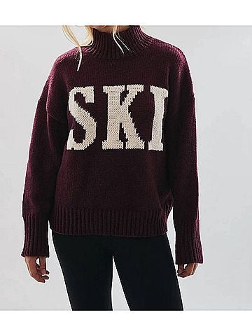 Le Lis Winter Break Sweater in Wine (view 2)