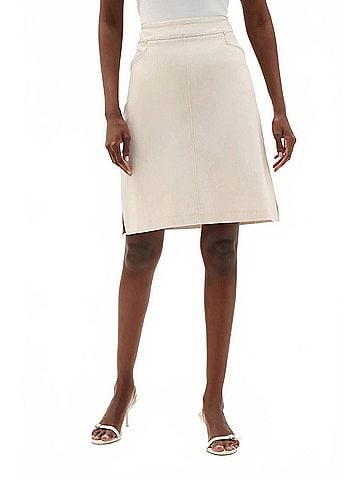 Joseph Ribkoff Essential Stretch Pocket Skirt in Natural (view 2)
