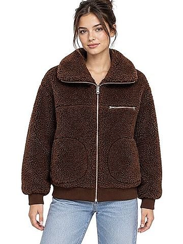 Aritzia Wilfred Free Teddy Sherpa Zip Jacket Jacket (view 1)