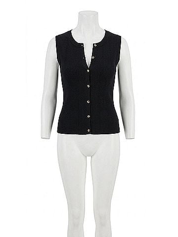 Sanctuary Manhattan Rib Botton Cardigan in Black (view 1)
