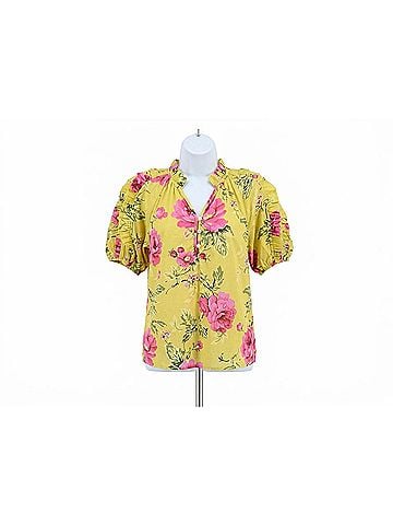 Ivy Jane The Petal Party Puff Sleeve Floral Top in Yellow (view 1)