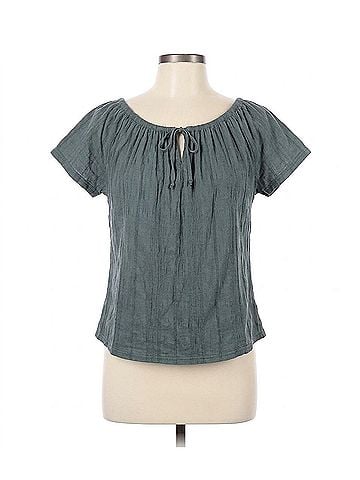 XCVI Selda Textured Gauze Cinched Top in Hawthorn Leaf (view 1)